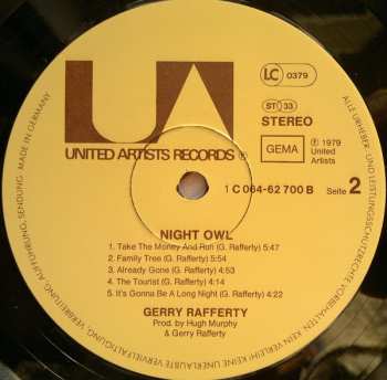 LP Gerry Rafferty: Night Owl