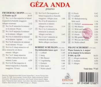 CD Géza Anda: 12 Études Op. 25 / Davidsbündlertänze Op. 6 / Piano Sonata D 664 448289
