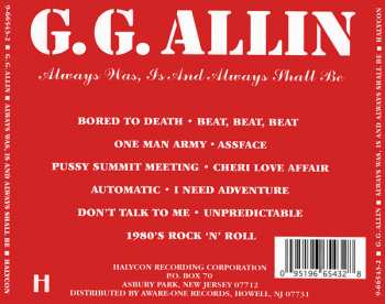 CD GG Allin: Always Was, Is And Always Shall Be 442669
