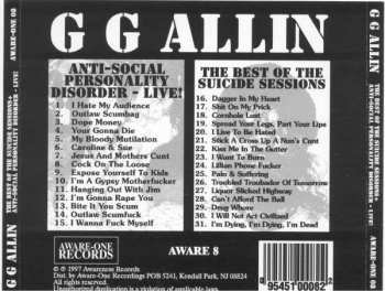 CD GG Allin: Anti-Social Personality Disorder - Live! (The Best Of The Suicide Sessions) 263680