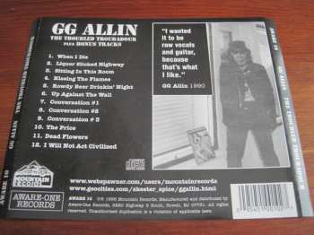 CD GG Allin: The Troubled Troubadour plus Bonus Tracks 262601