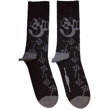 Merch Ghost: Ghost Unisex Ankle Socks: Symbol Pattern (black) (uk Size 4 - 7) 36 - 40