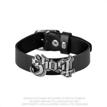 Merch Ghost: Ghost Leather Wrist Strap: Logo