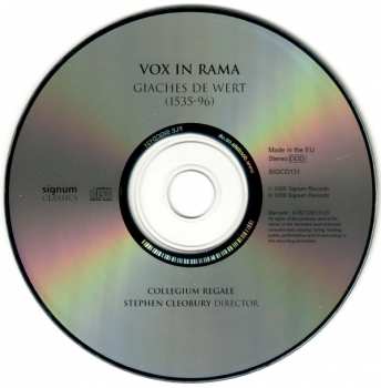 CD Giaches De Wert: Vox In Rama (Il Secondo Libro De Motetti) 321768