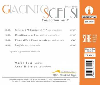 CD Giacinto Scelsi: Collection Vol. 7 306295