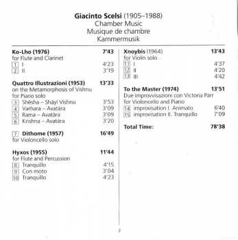 CD Giacinto Scelsi: Chamber Music 408152