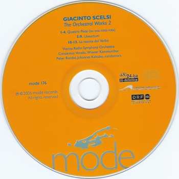 CD Giacinto Scelsi: The Orchestral Works 2: La Nascita Del Verbo, Quattro Pezzi (Su Una Nota Sola), Uaxuctum 334045