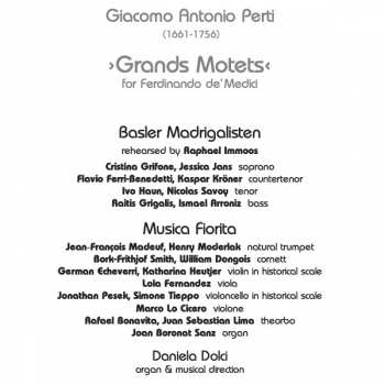 CD Giacomo Antonio Perti: Grands Motets For Ferdinando De Medici 349571