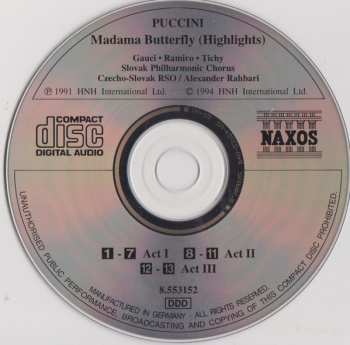 CD Giacomo Puccini: Madama Butterfly 462402