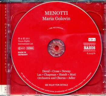 2CD Gian Carlo Menotti: Maria Golovin / Violin Concerto 310702