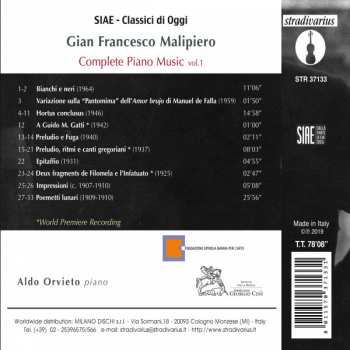 CD Gian Francesco Malipiero: Complete Piano Music - vol. 1 256646