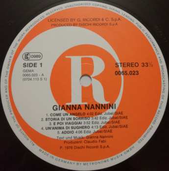 LP Gianna Nannini: Gianna Nannini