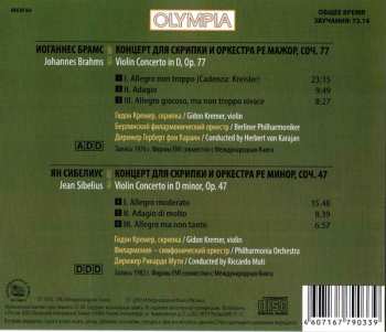 CD Gidon Kremer: Brahms: Violin Concerto, Op. 77; Sibelius:  Violin Concerto, Op. 47 321505