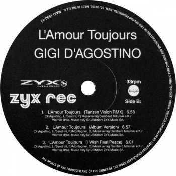 LP Gigi D'Agostino: L'Amour Toujours LTD