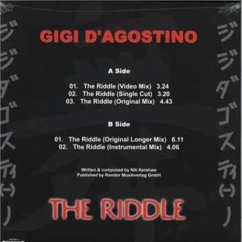 LP Gigi D'Agostino: The Riddle LTD | CLR 395792