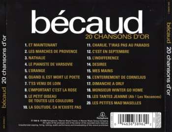 CD Gilbert Bécaud: 20 Chansons D'or 307