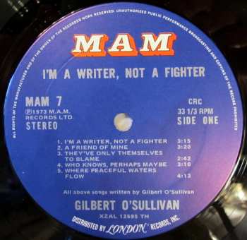 LP Gilbert O'Sullivan: I'm A Writer, Not A Fighter 338465