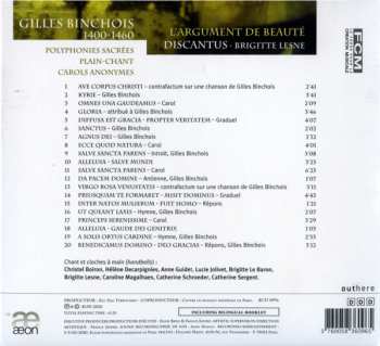 CD Gilles Binchois: L'Argument De Beauté 286743