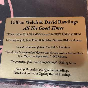 LP Gillian Welch: All The Good Times (Are Past & Gone) 385218