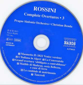 CD Gioacchino Rossini: Complete Overtures • 3 349621