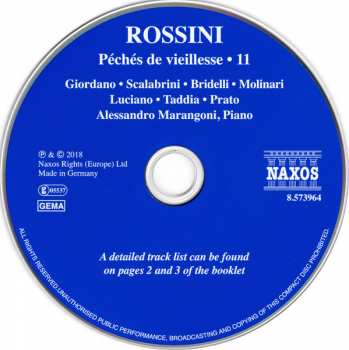 CD Gioacchino Rossini: Complete Piano Music • 11 298061
