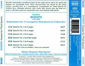 CD Gioacchino Rossini: Sonatas For Wind Quartet 445651
