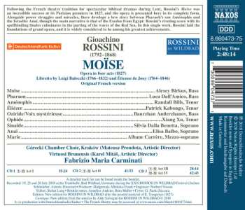 3CD Gioacchino Rossini: Moïse 454142