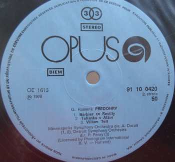 LP Gioacchino Rossini: Ouvertures / Predohry 365373