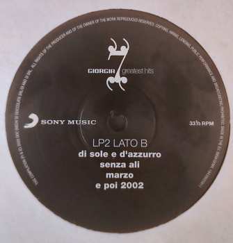 2LP Giorgia: Greatest Hits (Le Cose Non Vanno Mai Come Credi) LTD