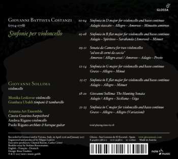 CD Giovanni Battista Costanzi: Sinfonie Per Violoncello 463758