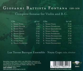 2CD Giovanni Battista Fontana: Complete Sonatas For Violin And B.C. 484645