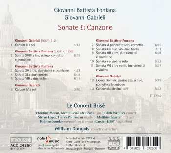 CD Giovanni Battista Fontana: Sonate & Canzone 316077