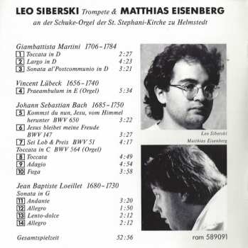 CD Giovanni Battista Martini: Leo Siberski Trompete - Matthias Eisenberg Orgel 523572