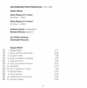 CD Giovanni Battista Pergolesi: Stabat Mater 45103