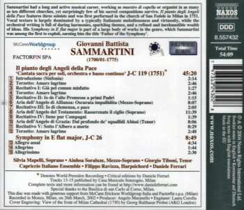 CD Giovanni Sammartini: Il Pianto Degli Angeli Della Pace 425334