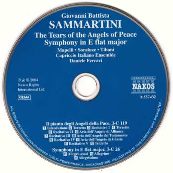 CD Giovanni Sammartini: Il Pianto Degli Angeli Della Pace 425334