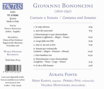 CD Giovanni Bononcini: Cantate E Sonate 121806