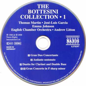 CD Giovanni Bottesini: Gran Concerto In F Sharp Minor / Gran Duo Concertante 288608