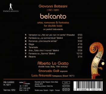 CD Giovanni Bottesini: Belcanto - Arias, Romances & Fantasias For Double Bass 318509