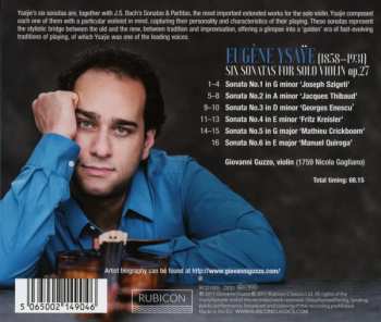 CD Giovanni Guzzo: Sonatas For Solo Violin 441543
