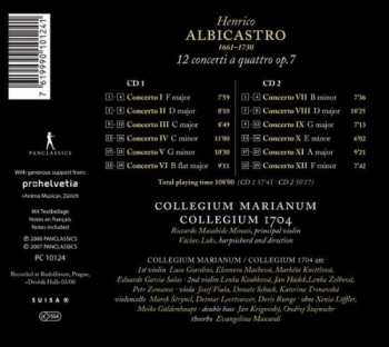2CD Giovanni Henrico Albicastro: 12 Concerti A Quattro Op.7 309835