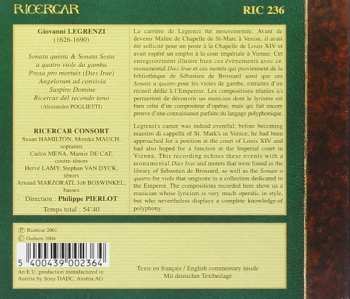 CD Giovanni Legrenzi: Dies Irae - Sonate A Quattro Viole - Motetti 304658
