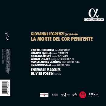CD Giovanni Legrenzi: La Morte Del Cor Penitente 447273