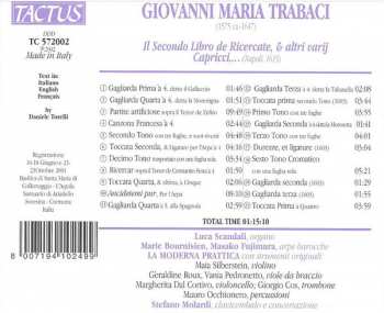 CD Giovanni Maria Trabaci: Il Secondo Libro De Ricercate  & Altri Varij Capricci 350013