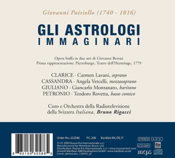 CD Giovanni Paisiello: Gli Astrologi Immaginari DIGI 510888
