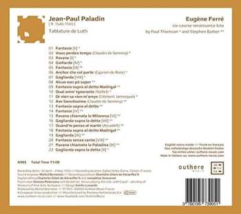 CD Giovanni Paolo Paladino: Tablature De Luth 475428