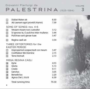 CD Giovanni Pierluigi da Palestrina: Giovanni Pierluigi Da Palestrina Volume 3 118743