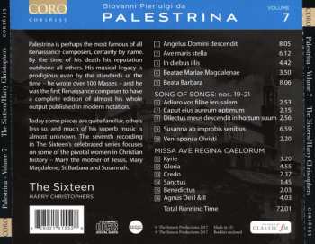 CD Giovanni Pierluigi da Palestrina: Giovanni Pierluigi Da Palestrina Volume 7 257449