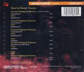 CD Giovanni Pierluigi da Palestrina: Music For Maundy Thursday 335360