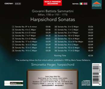 CD Giovanni Sammartini: Harpsichord Sonatas 157771